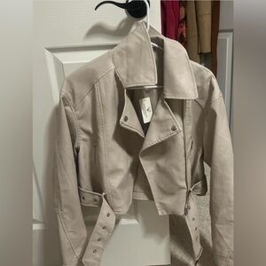 Windsor Cream Leather Jacket